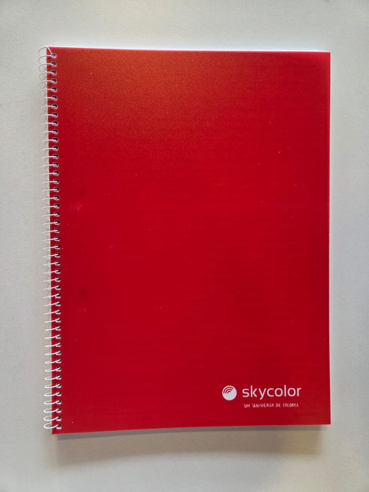 CUADERNO UNIV T/PVC 22x30 80hjs RAY ROJO SKYCOLOR