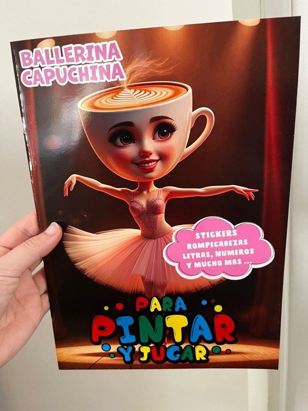 LIBRO PARA PINTAR Y JUGAR BALLERINA CAPUCHINA