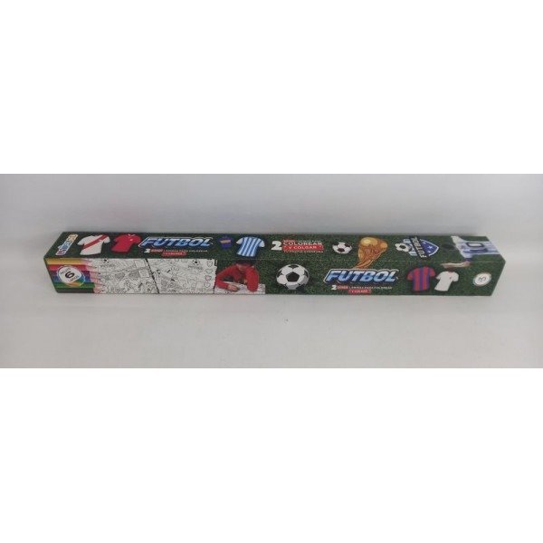 LAMINA PARA COLOREAR X2 + 6 COLORES FUTBOL
