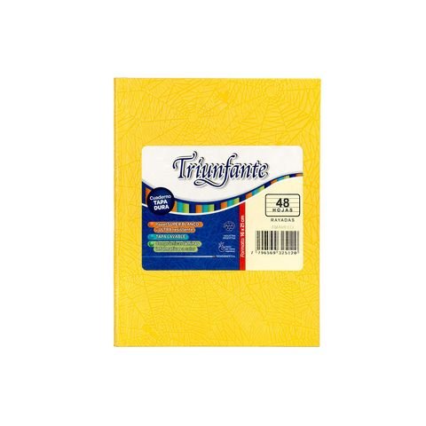 CUADERNO 16X21 RAYADO 48H T/D AMARILLO TRIUNFANTE