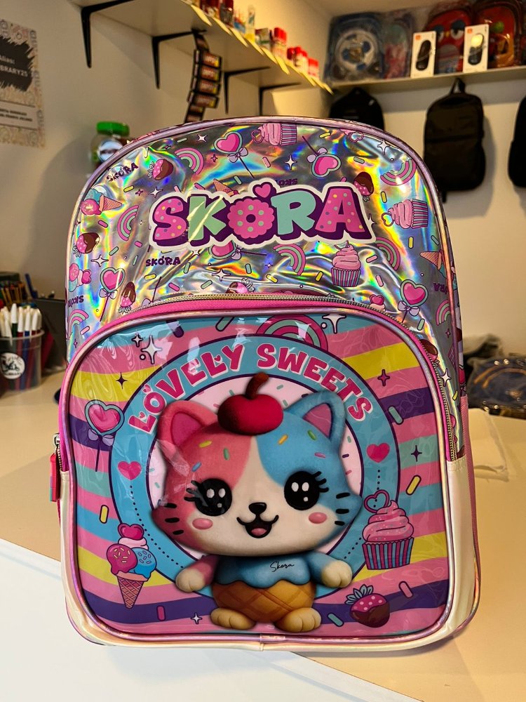MOCHILA 16" ESPALDA GATITO HELADO