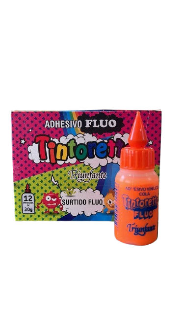 ADHESIVO VINILICO NARANJA FLUO 30GRS TINTORETTO