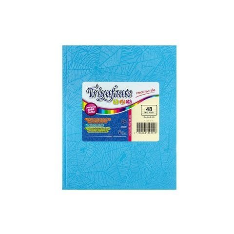 CUADERNO CELESTE 19X24 RAYADO 48H T/D 123 ARAÑA TRIUNFANTE