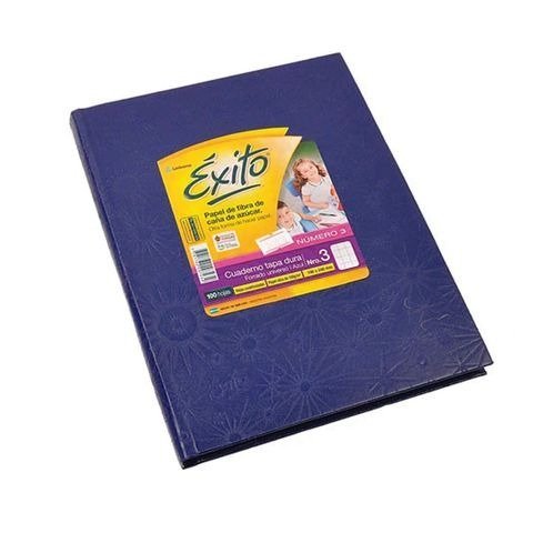 CUADERNO 19X23 TAPA DURA AZUL X48H EXITO