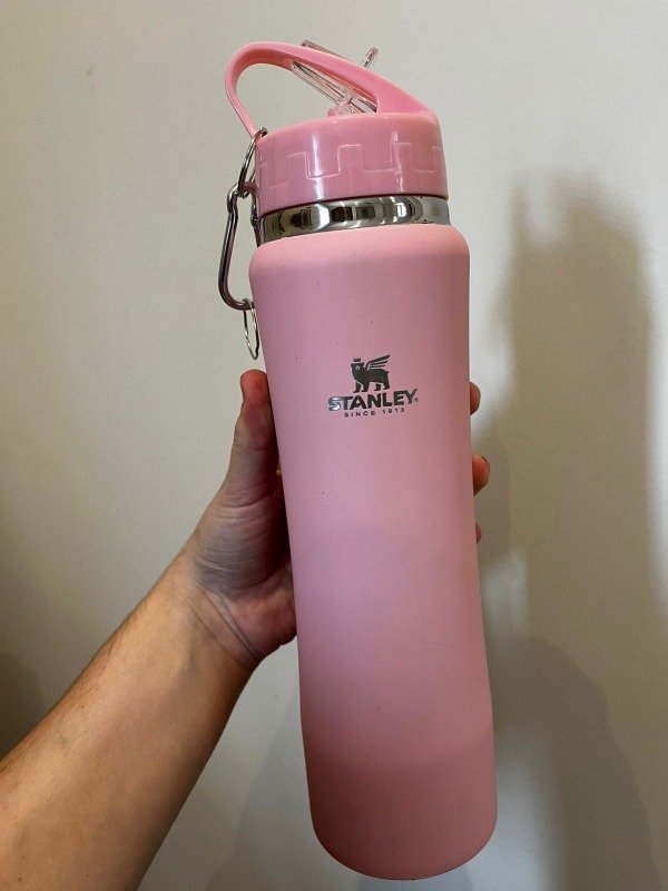 BOTELLA TÉRMICA 750ml REPLICA STANLEY CON SORBETE ROSA