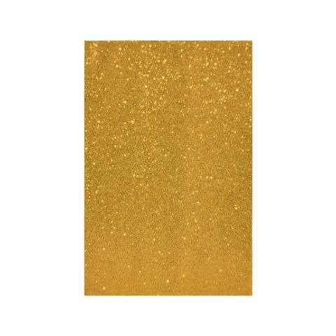 GOMA EVA SUPER GLITTER A4 ADHESIVA ORO