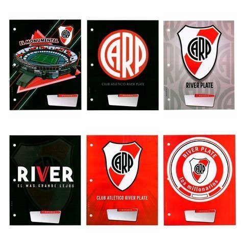 SEPARADOR DE MATERIAS RIVER PLATE CARTA MODELOS SURTIDOS X6