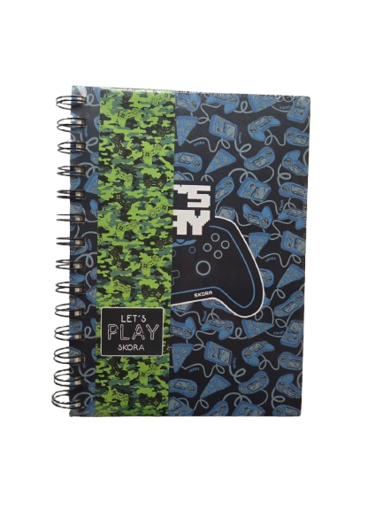 CUADERNO 18X13CM RAYADO 80 HOJAS T/D CON ESPIRAL LETS PLAY