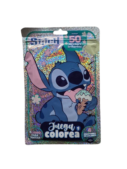 LIBRO PARA PINTAR CRAYONES  Y STICKERS STICH
