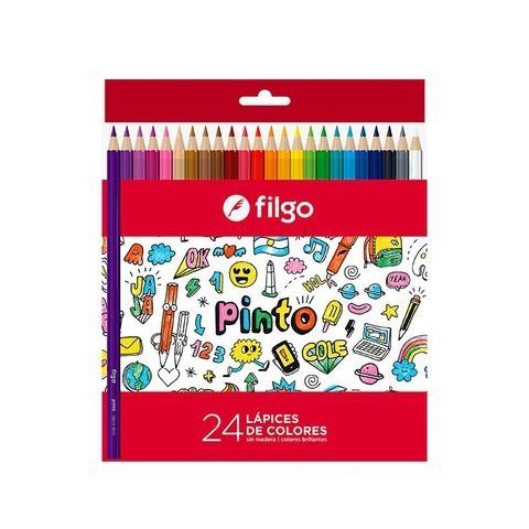 LÁPIZ DE COLOR LARGO FILGO PINTO x24