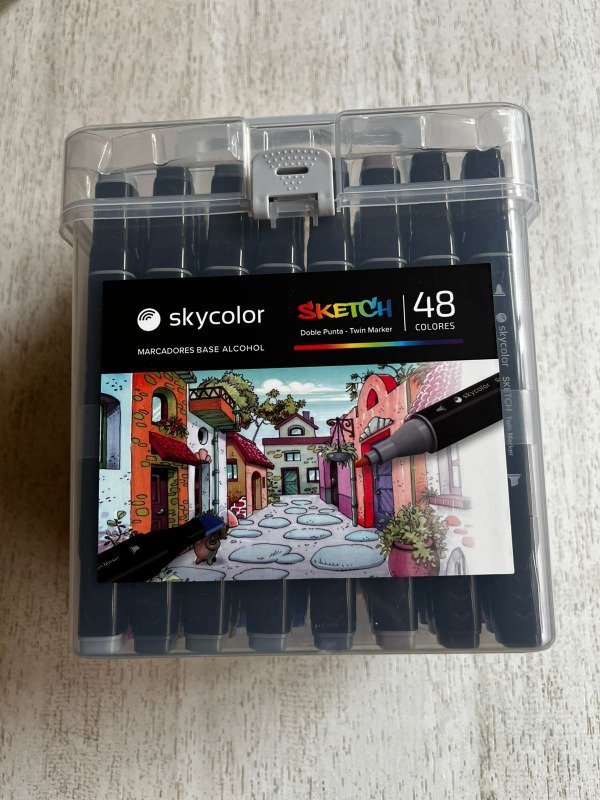 MARCADOR SKYCOLOR DOBLE PUNTA X48