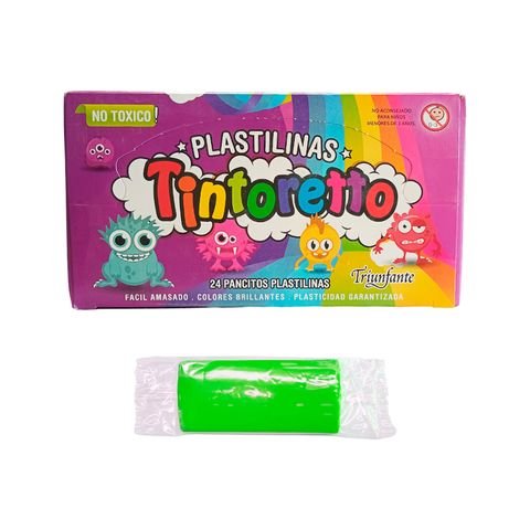 PLASTILINA VERDE MANZANA 25GR  TINTORETTO