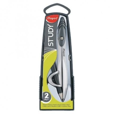 COMPAS CON LAPIZ MAPED STUDY METAL EN ESTUCHE