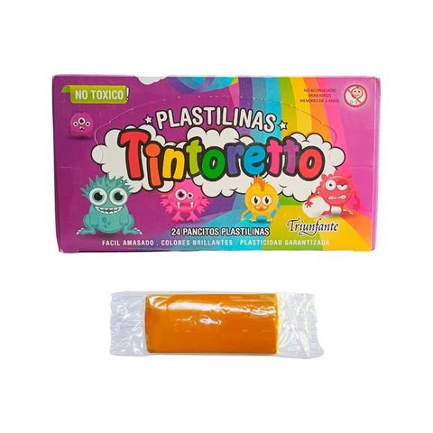 PLASTILINA NARANJA 25GR  TINTORETTO