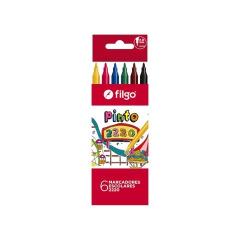 MARCADOR ESCOLAR X6 FILGO PINTO 2MM