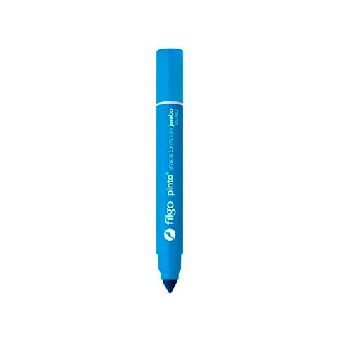 MARCADOR AL AGUA CELESTE PUNTA CONICA JUMBO  FILGO