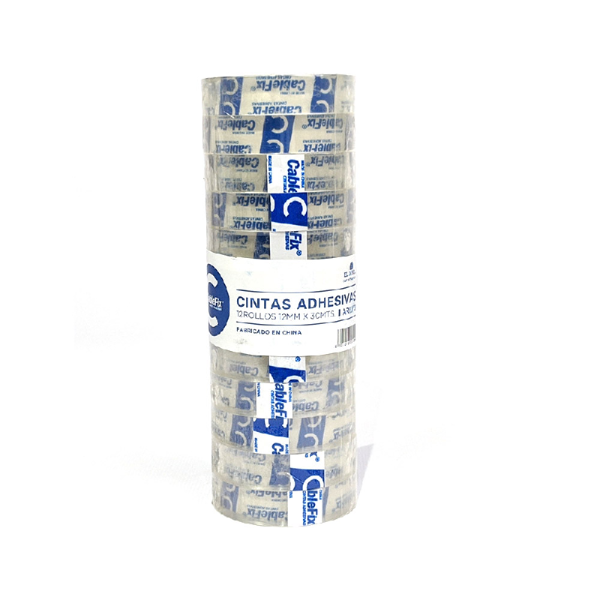 CINTA ADHESIVA 12mm x 30mts CABLE FIX