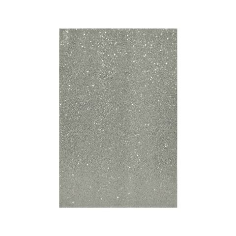 GOMA EVA SUPER GLITTER A4 ADHESIVA PLATEADO