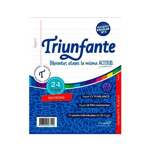REPUESTO CARTA RAYADO 24H TRIUNFANTE