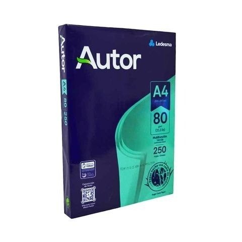 HOJA A4 AUTOR POR UNIDAD 80gr VERDE