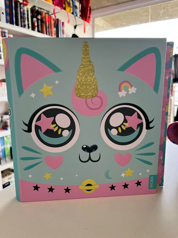 CARPETA CARTA GLAM SAFARI GATO UNICORNIO SKORA
