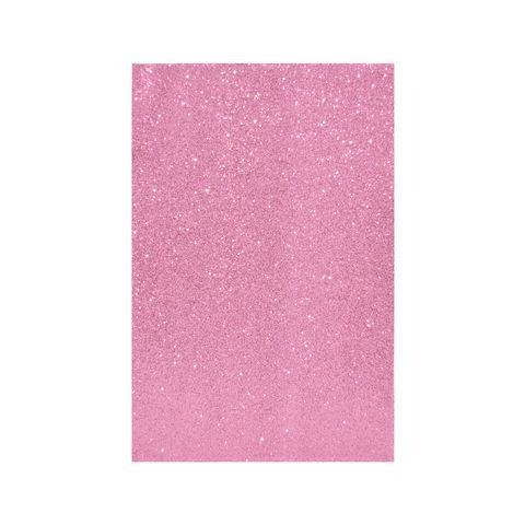 GOMA EVA SUPER GLITTER A4 ADHESIVA ROSA