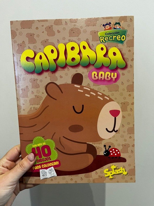 LIBRO PARA PINTAR CON ACTIVIDAD + 40 DIBUJOS CAPIBARA