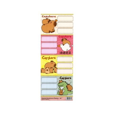 ETIQUETA 7.8X5CM BOLSA X4 UNIDADES CAPYBARA