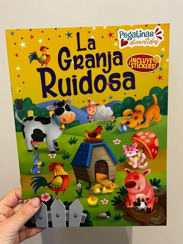 LIBRO DE CUENTOS LA GRANJA RUIDOSA + STICKERS