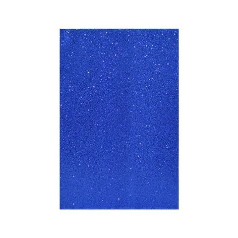 GOMA EVA SUPER GLITTER A4 ADHESIVA AZUL