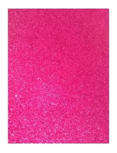 GOMA EVA SUPER GLITTER A4 ADHESIVA FUCSIA