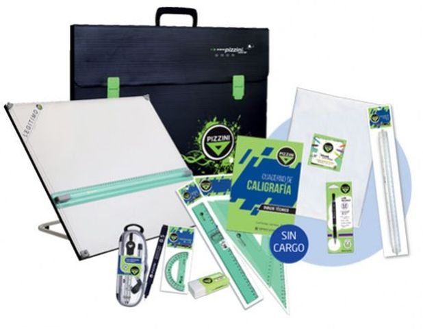 KIT TECNICO COMPLETO 40X50CM TABLERO Y ACCESORIOS  PIZZINI