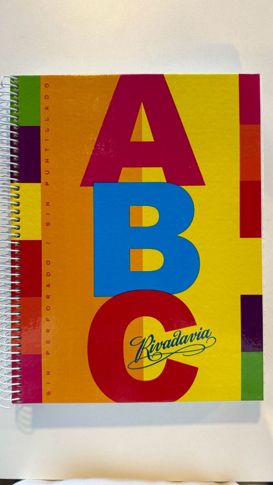 CUADERNO 21X27 RAYADO T/D C/E ABC 100H RIVADAVIA - AMARILLO