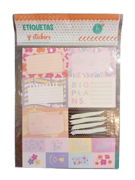 ETIQUETA / ROTULOS x6 + STICKERS (3)
