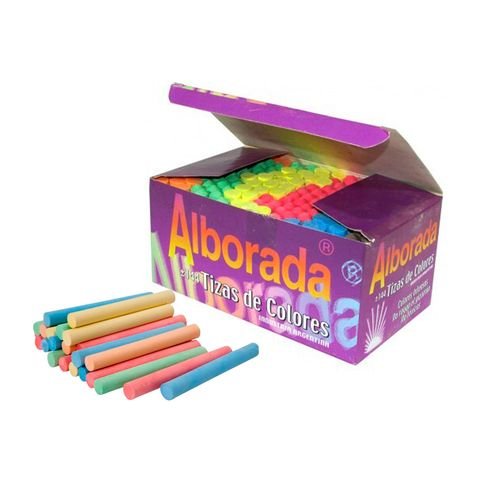 TIZA COLOR CAJA X144 UNIDADES ALBORADA