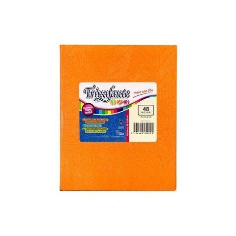 CUADERNO NARANJA 19X24 RAYADO 48H T/D 123 ARAÑA TRIUNFANTE