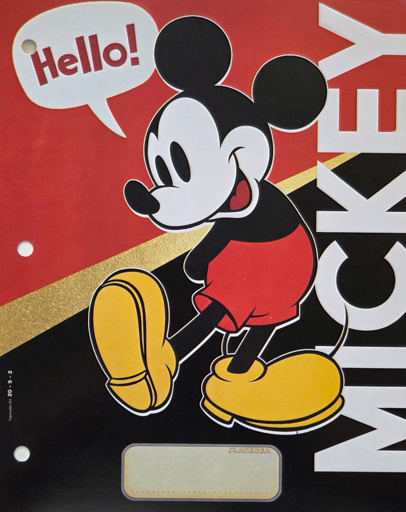 SEPARADOR DE MATERIA CARTA MICKEY