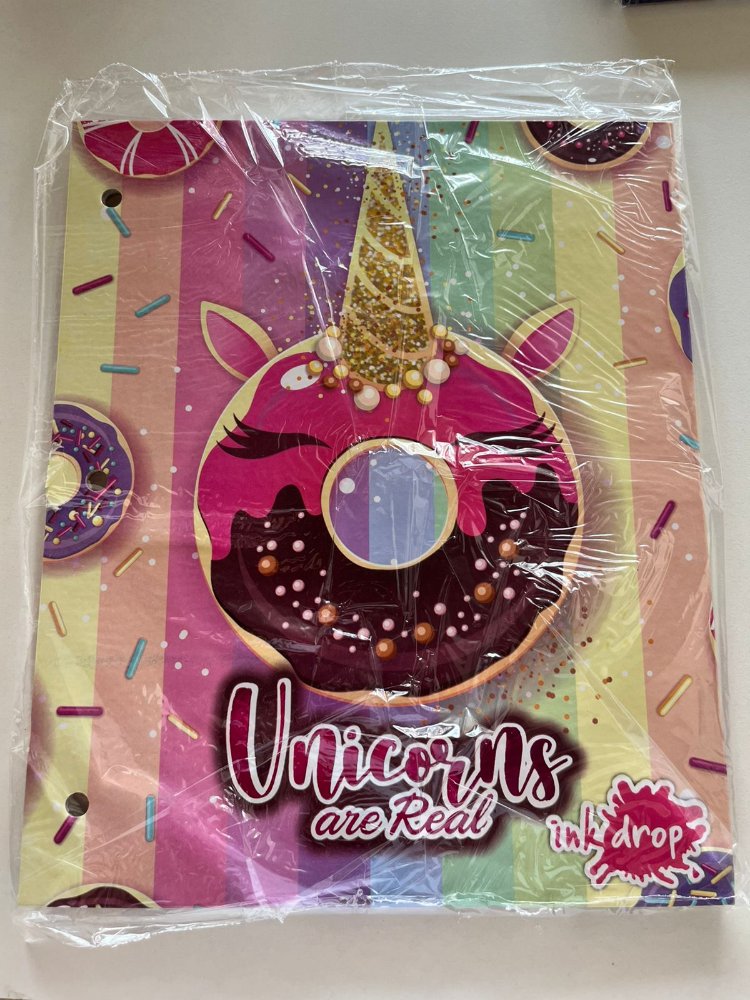 CARPETA N3 DOS TAPAS DONA UNICORNIO