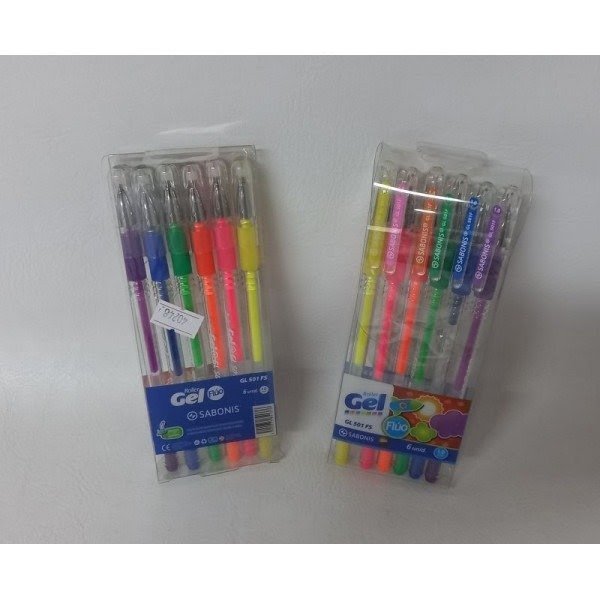 BOLIGRAFO DE COLORES GEL FLUO X 6