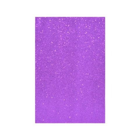 GOMA EVA SUPER GLITTER A4 ADHESIVA LILA
