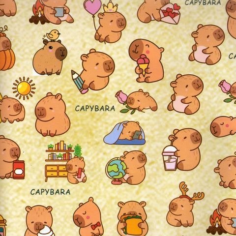 PAPEL DE FORRAR CAPIBARA 50X70CM