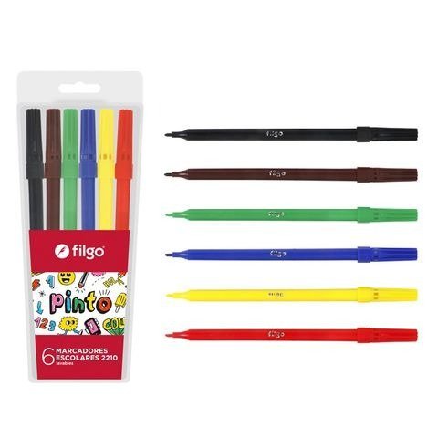 MARCADOR ESCOLAR EN BLISTER X6 FILGO