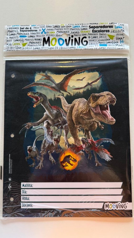 SEPARADOR DE MATERIA CARTA JURASSIC WORLD