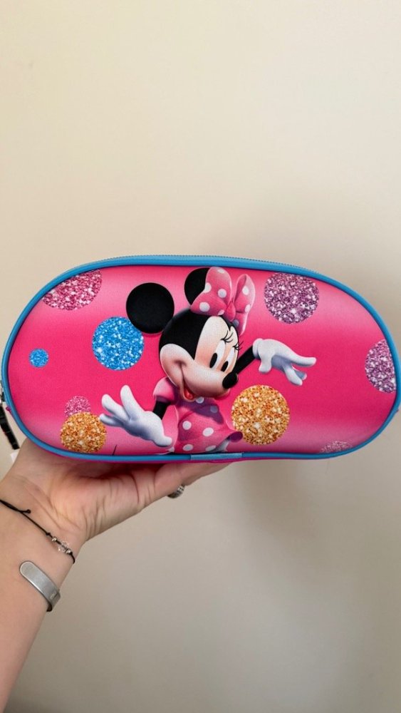 CARTUCHERA CON RELIEVE MINNIE - DOBLE CIERRE