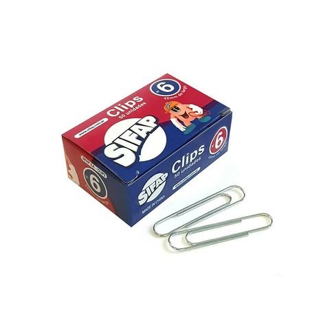 CLIPS METALICO N6 47MM CAJA X50 UNIDADES SIFAP