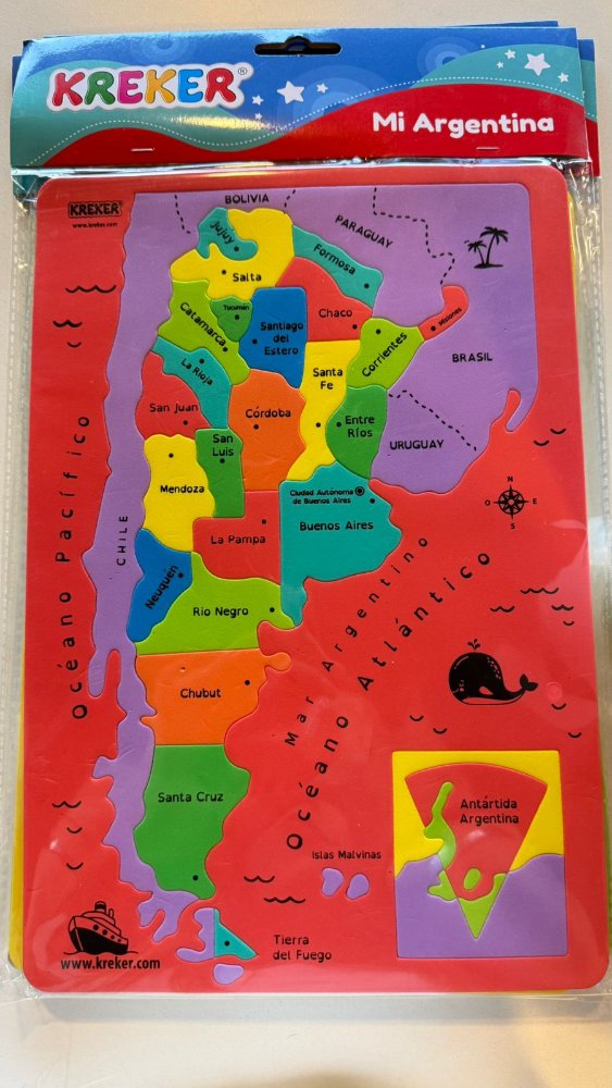 MAPA ARGENTINA GOMA EVA - ROJO