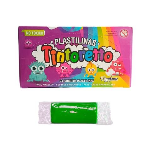 PLASTILINA VERDE PRADERA 25GR  TINTORETTO