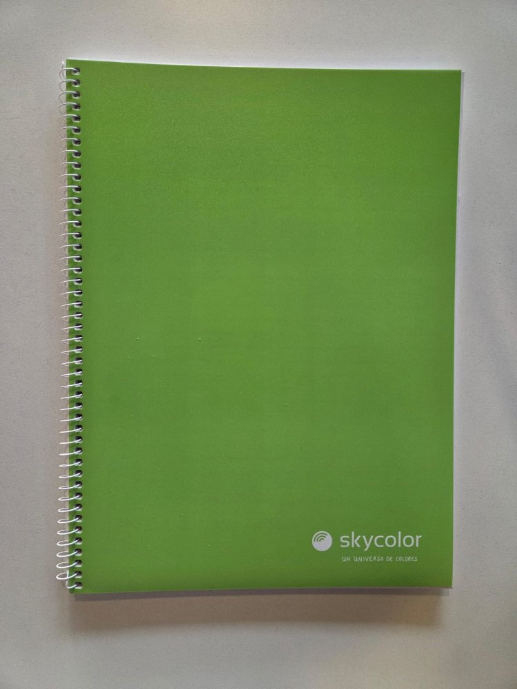 CUADERNO UNIV T/PVC 22x30 80hjs RAY VERDE SKYCOLOR