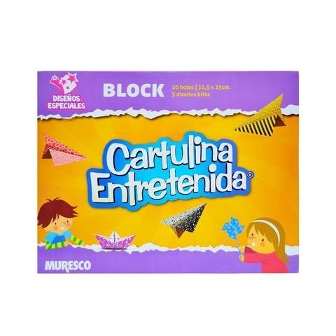 BLOCK CARTULINA ENTRETENIDA 32.5X25CM 20H DISEÑOS ESPECIALES