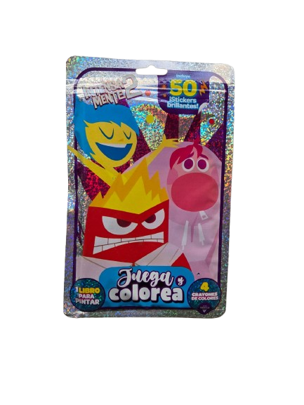 LIBRO PARA PINTAR CRAYONES  Y STICKERS INTENSAMENTE